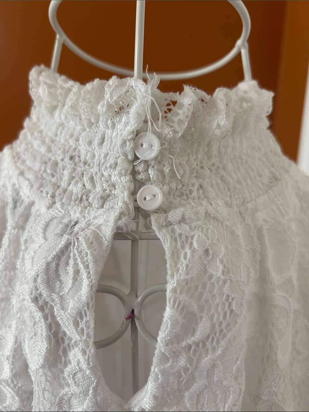 Cable & Gauge Lace Mock Neck Sleeveless Top Size M – Romantic Cottagecore Blouse - Picture 5 of 10